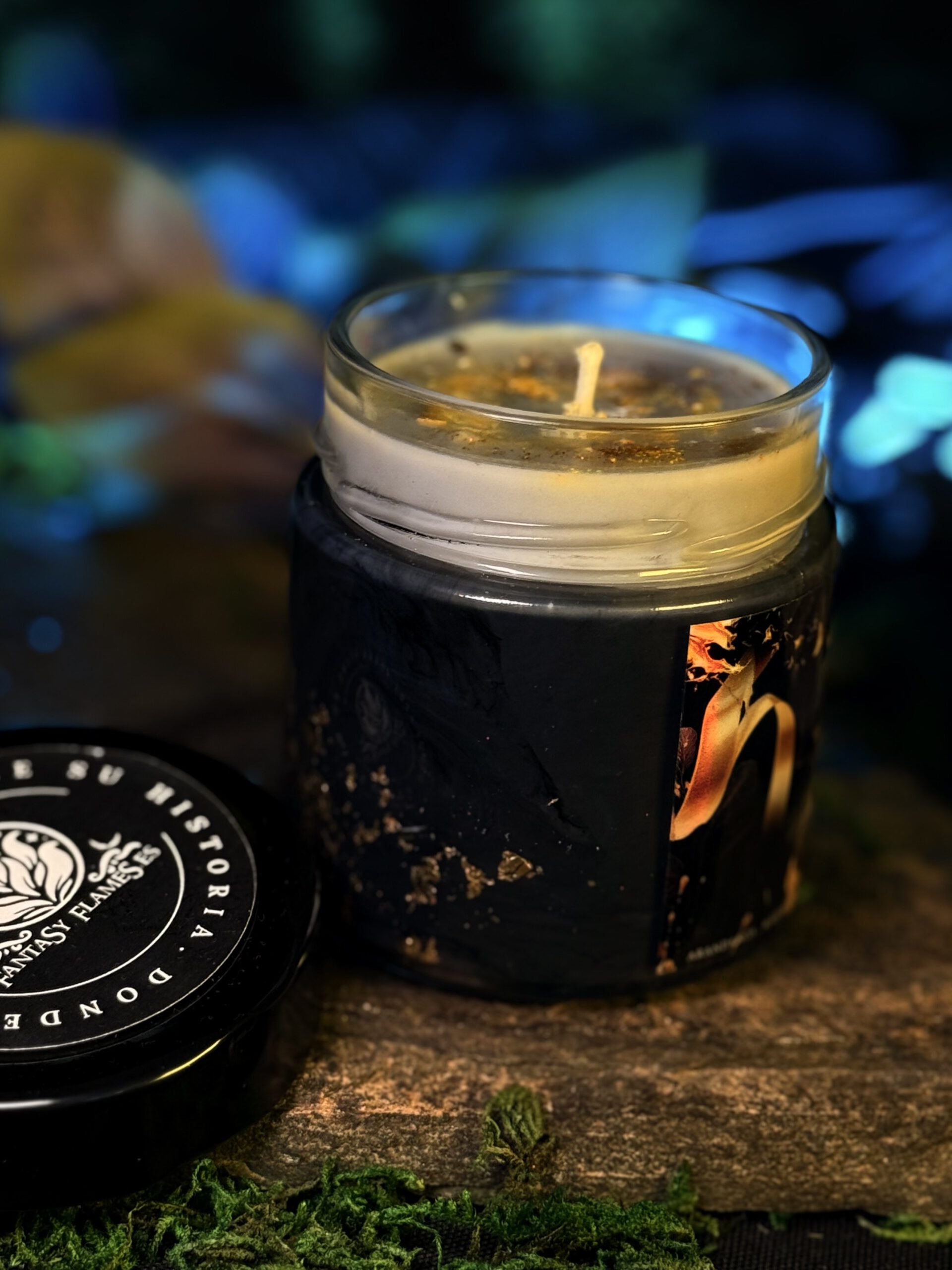 Vela »La prisionera de oro» Raven Kennedy con macerado