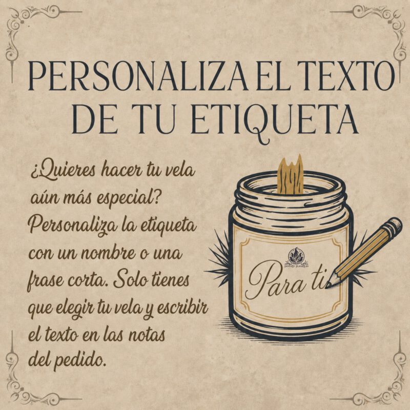 Personaliza el texto de tu etiqueta