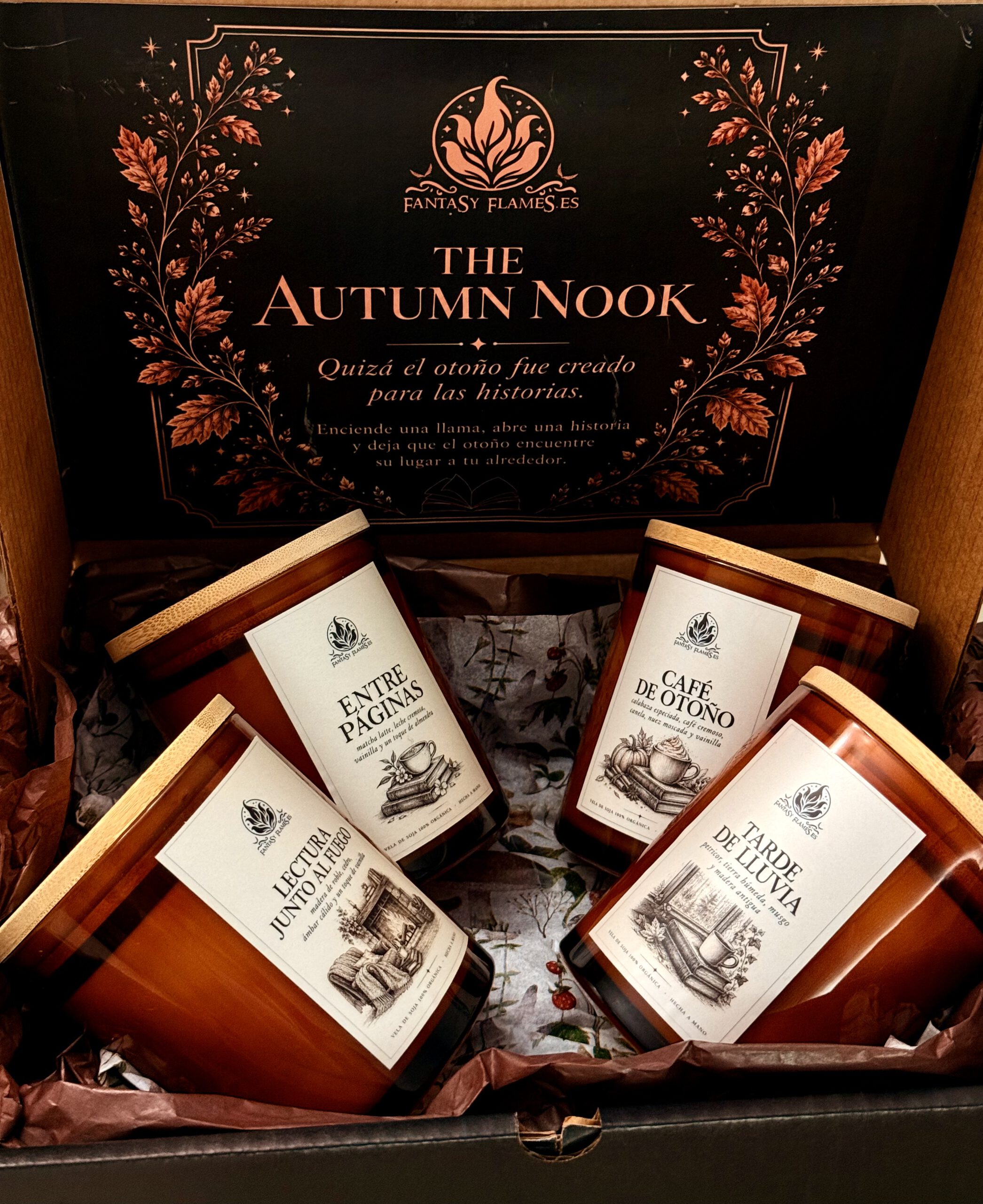 Pack de velas de otoño – The Autumn Nook Pack de velas de otoño aromáticas The Autumn Nook de Fantasy Flames