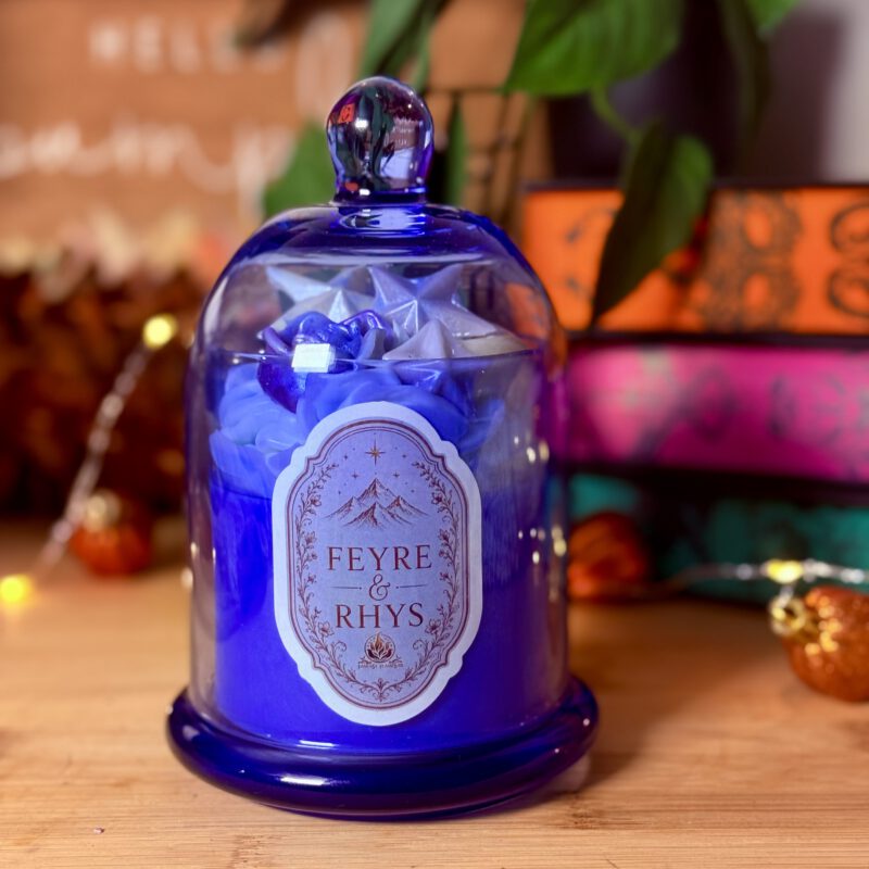 Vela con campana de cristal ''Feyre & Rhys'' Ed. Exclusiva Limitada.